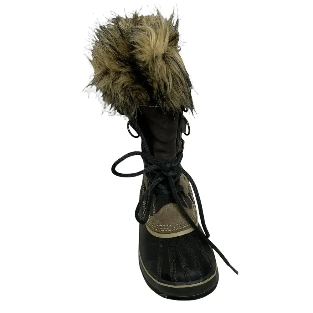 Sorel Joan‎ of Arctic W Sz 6 Winter Boots Waterproof Faux Fur Suede Mid-Calf